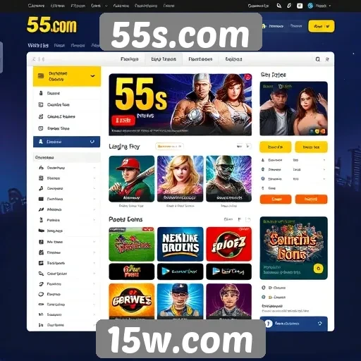 Análise da interface do usuário no 55s.com